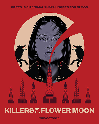 Killers of the Flower Moon digitalart filmposter illustration posterdesign vector