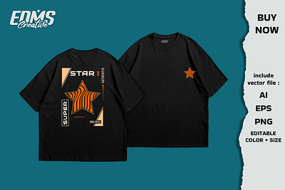 Super Star . T-shirt Design adobe illustrator apparel artwork authentic clothing design graphic design lettering merchandise design minimalist design poster design retro design star sticker design streetwear tshirt design super star tshirt design tshirt logo typography tshirt vector vintage design