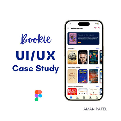 Bookie - Ultimate Reading Companion book bookapp branding cleanui e book figma mobileapp modern reading trendy ui userexperience userinterface ux