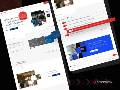 Look&Feel of the new version of the PKP IT website color pallet design design system interface it lookfeel mobile mobilefirst one page pkp system ui user experience user interface ux web webdesign website