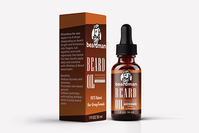 Beard Oil Label Design beard oil bottle design branding cbd packaging cosmetics label dropper label graphic design labeldesign packaging skincare label