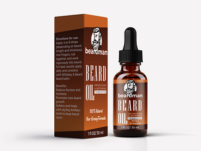 Beard Oil Label Design beard oil bottle design branding cbd packaging cosmetics label dropper label graphic design labeldesign packaging skincare label