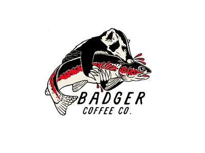 Badger coffee co. branding coffee illustration logo