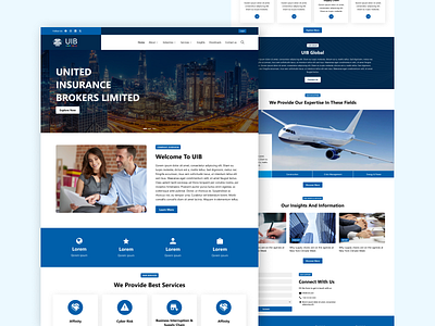 Insurance Brokers Company Website Design broker design figma insurance minimalistic modern ui ux web web design webdesign website website design
