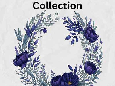 Violet Wreath clip art clipart clipart png graphic design png violet violets wreath wreath clipart