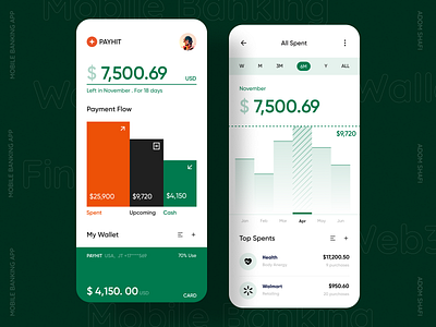 Mobile Banking App app app design app ui bank app banking app card app design finance app mobile app mobile banking app ui ux wallet app web3 wallet
