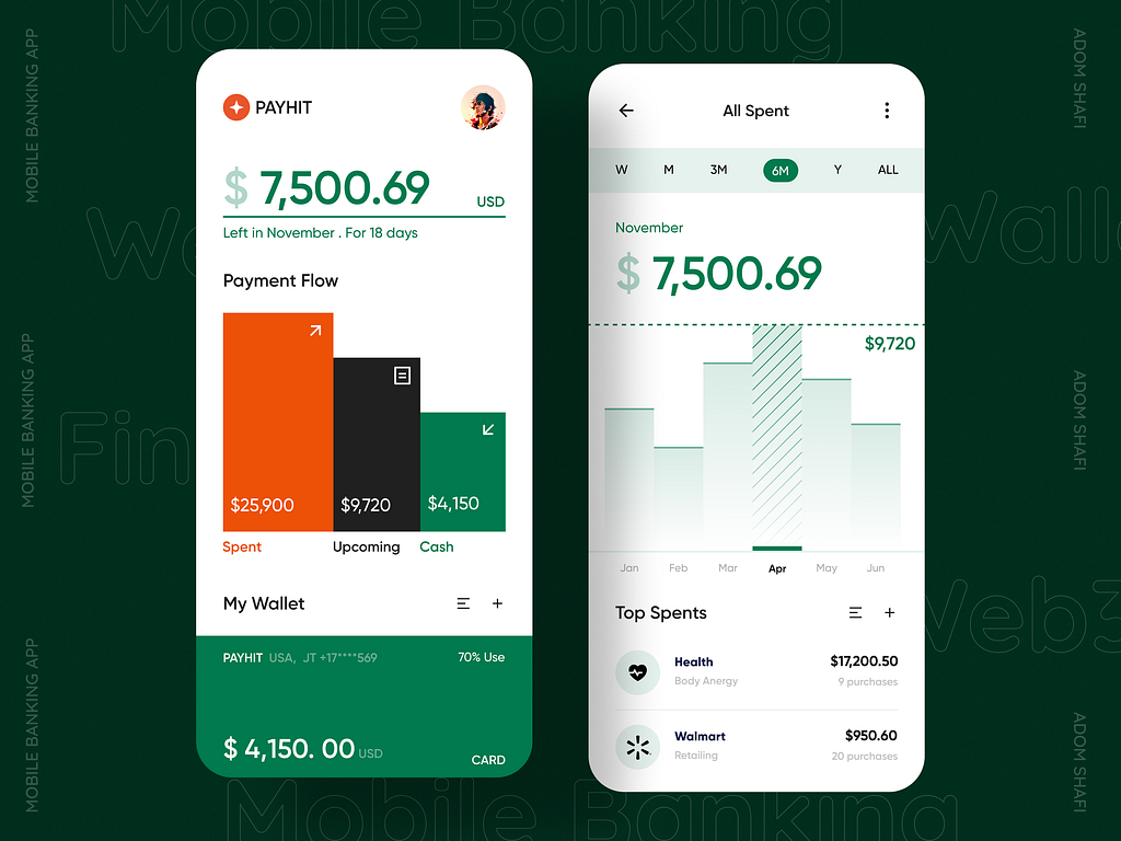 Mobile Banking App by Adom on Dribbble