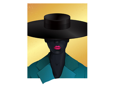 LADY IN HAT illustration