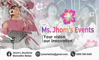 Branding for Ms. Jhom's Events - an event coordinator branding event coordinator logo identity logo logo design