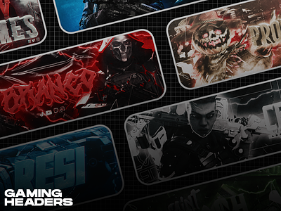 Free  Gaming Banner Templates by Free PSD Templates on Dribbble