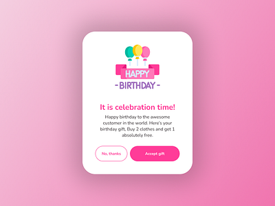Day 36 – Special offer advertisement celebration daily 100 challenge dailyui dailyuichallenge day 36 dialog box message pop up special offer ui