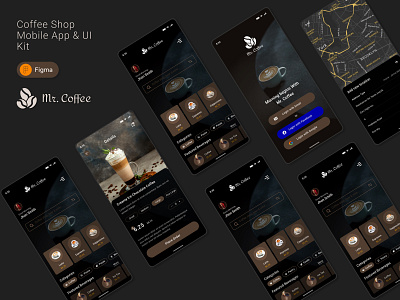 Mr. Coffee - Online Coffee Shop Figma UI Template. app app design b2c b2c page structure b2c website figma figma design graphic design ui ui design uiux ux design