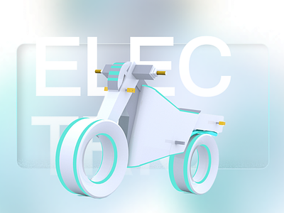 3D Electronic Bike Design 3d 3d bike 3d design 3d model 3d visual 3d web blender 3d concept bike concept design dribbble 3d dribbble shot ebike electronic bike futuristic bike glass design green bike green energy new