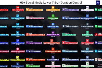 Social Media Lower Third animation graphic design motion graphics