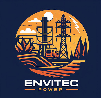 Envitec Power logo 3d branding colourfull logo electric logo graphic design logo power logo