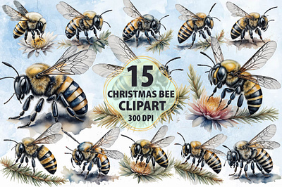 Christmas Bee Sublimation Bundle honey