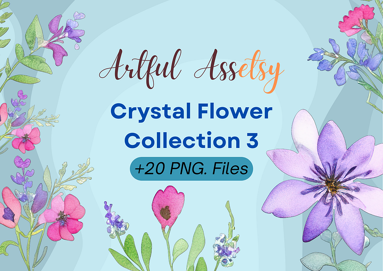 Crystal Flowers Clipart by Artful Ass on Dribbble