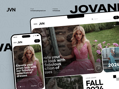 JVN Fashion Website🔥 brand clothing design dress e commerce fashion header landing page online shop shop shopping store trend ui uidesign uiux web