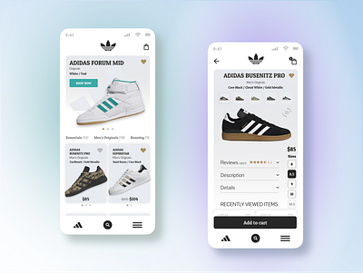 Adidas store design concept adidas e commerce mobile store ui