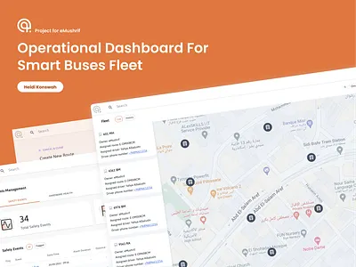 Operational Dashboard For Smart Buses dashboard figma interface map track ui ux web