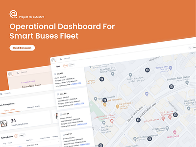 Operational Dashboard For Smart Buses dashboard figma interface map track ui ux web
