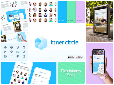 Inner Circle Pitch Deck Collateral app brand branding logo mobile app design product design ui