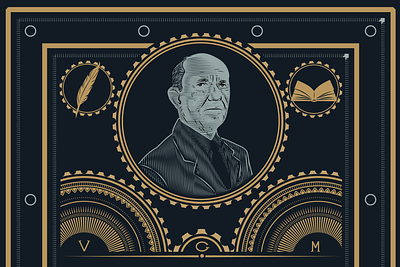 Work in progress... book cover editorial design illustration old engraving steampunk