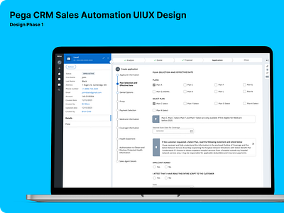 Pega - CRM Sales Automation Project constellation cosmos pega pega design pega ui pega ux visual design