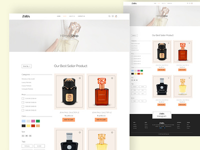 E-commerce Shop page design best landing page best ui bvest inner page design design e commerce design e commerce shop page design e commerce website landing page modern page modern shop page perfume shop design perfume website design shop page shop page design ux