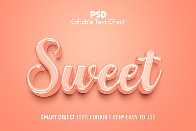 Sweet 3D Editable Text Effect Style action effect new text effect psd effect psd text effect style sweet sweet 3d text effect sweet psd 3d text effect