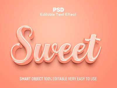 Sweet 3D Editable Text Effect Style action effect new text effect psd effect psd text effect style sweet sweet 3d text effect sweet psd 3d text effect
