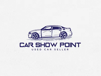 Car Show Point Logo Design 2d design branding car car logo design graphic design hand drawn logo illustration logo logo design vector vintage logo