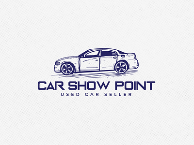 Car Show Point Logo Design 2d design branding car car logo design graphic design hand drawn logo illustration logo logo design vector vintage logo