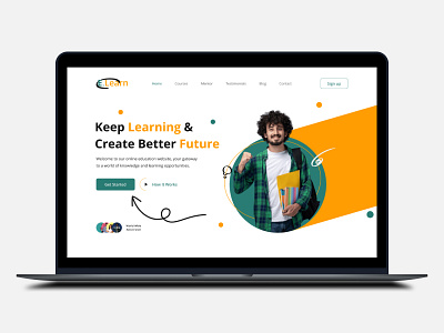 Online Education landing Page digitallearning education landing page education website education website design landing page landing page design learnfromhome online education onlineclass onlineeducation onlinelearning onlinetraining remotelearning ui ui design uiux ux design website design website landing page