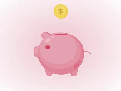 13. Piggy Bank - Single Div CSS Art (Divtober 2023) animated css cssart design divtober illustration singlediv