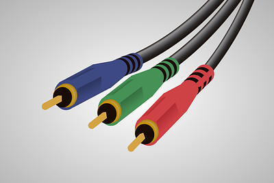 18. RGB Cables - Single Div CSS Art (Divtober 2023) cables css cssart design divtober illustration ports rgb singlediv