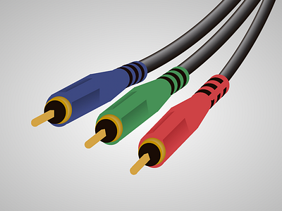 18. RGB Cables - Single Div CSS Art (Divtober 2023) cables css cssart design divtober illustration ports rgb singlediv