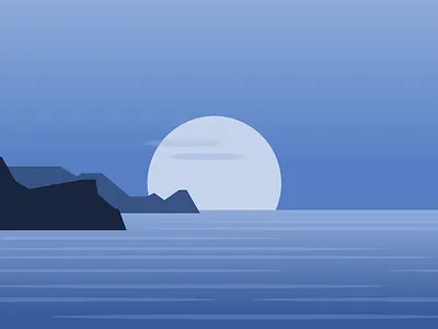 21. Sail Away - Single Div CSS Art (Divtober 2023) animated css cssart design divtober faraway illustration moonlight pirate ship ship singlediv