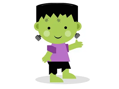 22. Frankie - Single Div CSS Art (Divtober 2023) css cssart cute design divtober frankenstien green halloween illustration kawaii singlediv
