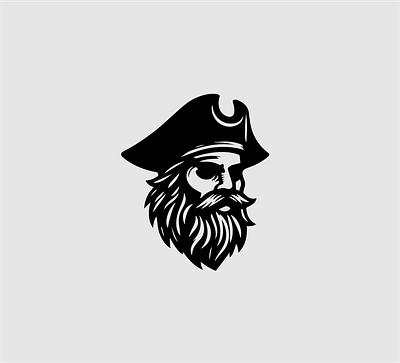 Pirate Head Logo Icon Vintage brand design branding illustration logo minimal logo pirate pirate head logo pirate logo pirate logo vintage