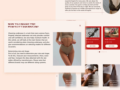 Lingerie website branding design graphic design illustration lingerie lingerie website logo ui ux vector website