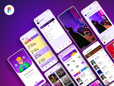 Citten Gaming Service App app application branding call of duty dribbble figma game gaming graphic design league of legends mobile playing profile purple service ui uiux user experience user interface ux