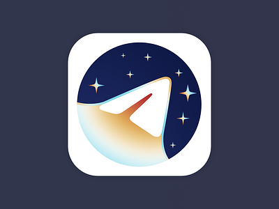Apollo Icon app contests design graphic design icon illustration ios rainbow telegram vector