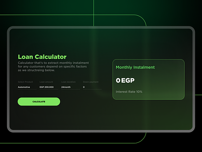 Loan Calculator branding card consumerfinance digital product design financial financialservice. financialwebsite fintech installments loancalculator. payments ui ux