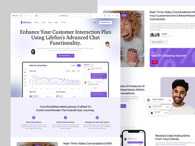💬 Chat Landing page adobe application branding chatting clear ecommerce figma fiverr fun web hero homepage landing page mobile real estate saas ui upwork ux voucher website