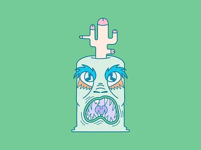 Monster Character adobe illustrator art branding character creative design digital drawing face funny gay horns illustration impression lgbt logo monster poster sticker tshirt vector