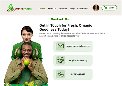 An Organic Farm Landing Page Design branding graphic design logo ui ux vector