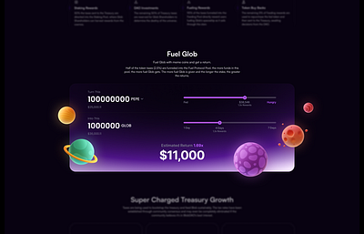 Web3 Coin Calculator Landing Page | Glob blockchain branding crypto design graphic design illustration landing page logo typography ui uiux ux vector web design web2 web3