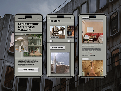 Dezeen Website Redesign architecture brutalism design figma magazine uiux web webdesign