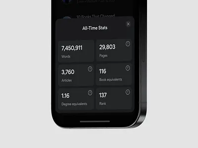 Expercast app app design bottom sheet education ios motivation product design statistics stats ui ux